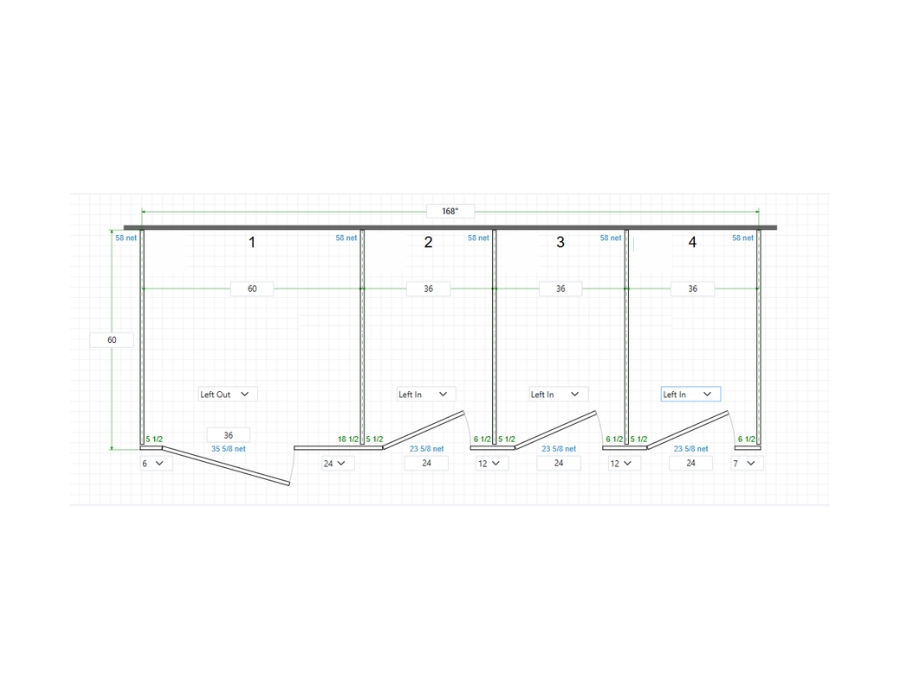 Phenolic Black Core Ceiling Hung Toilet Partition - Free Standing Layout - Image 4